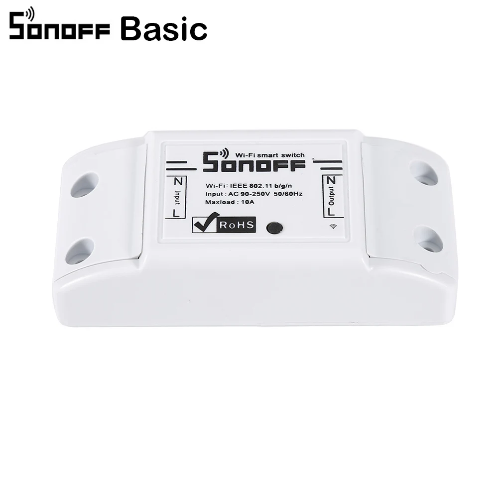 Sonoff Basic Пульт дистанционного управления SONOFF T1 TX RF/Voice/APP/Touch control EU/US/UK Wi-Fi умный переключатель с сенсорным экраном базовый с Google Home Alexa Domotica - Комплект: Sonoff Basic