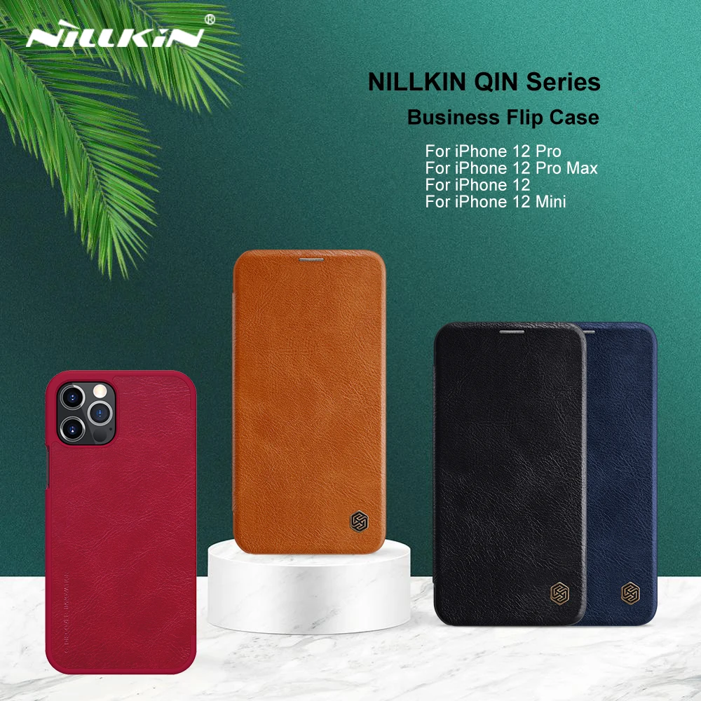 100% натуральный кожаный чехол NILLKIN для iPhone 12 Pro Max Mini Гибридный Тонкий винтажный