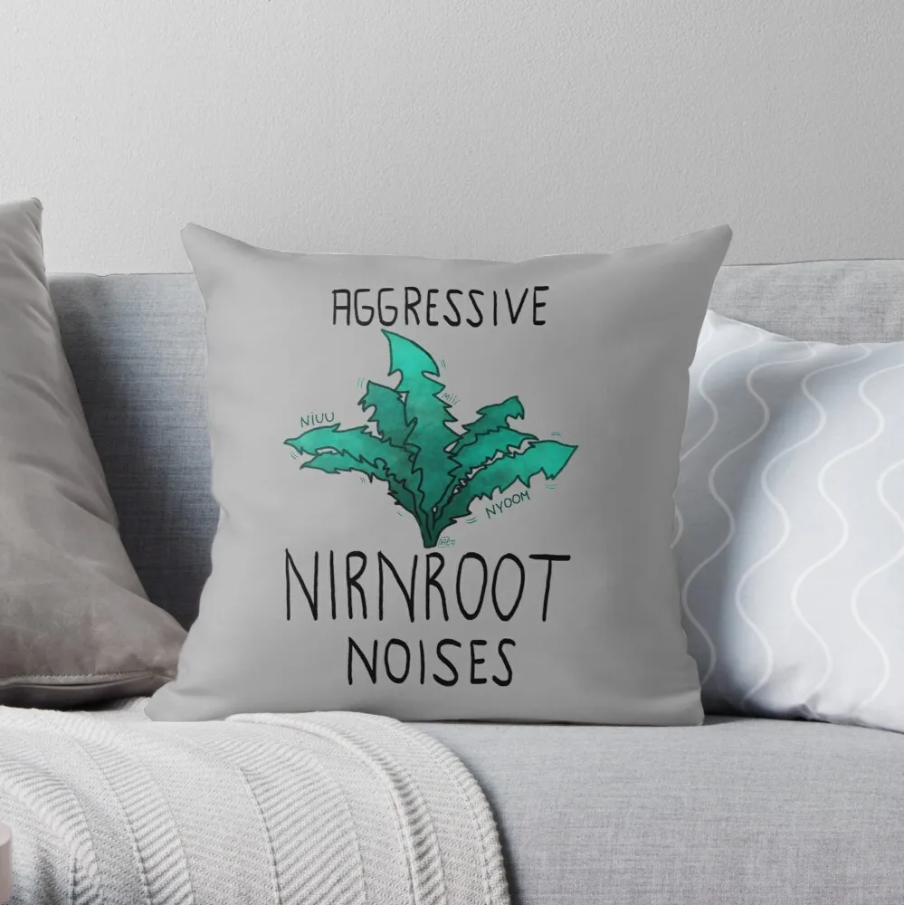 Aggressive Nirnroot Noises Throw Pillow Cushion Cover Polyester Throw