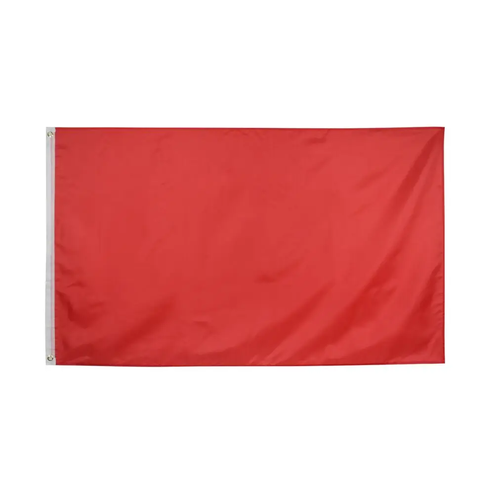 RED 90X150 см желтый флаг сплошной цвет баннер - Цвет: RED
