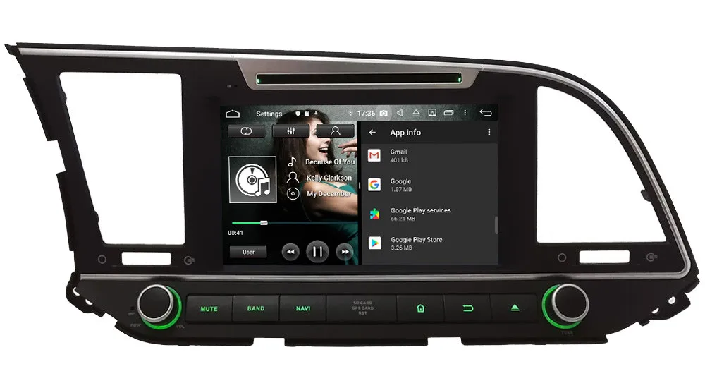 Perfect Klyde IPS 4G Android 9.0 Octa Core 4GB RAM 64GB ROM DSP BT Car DVD Multimedia Player Radio For Hyundai Elantra Avante 2016-2019 7