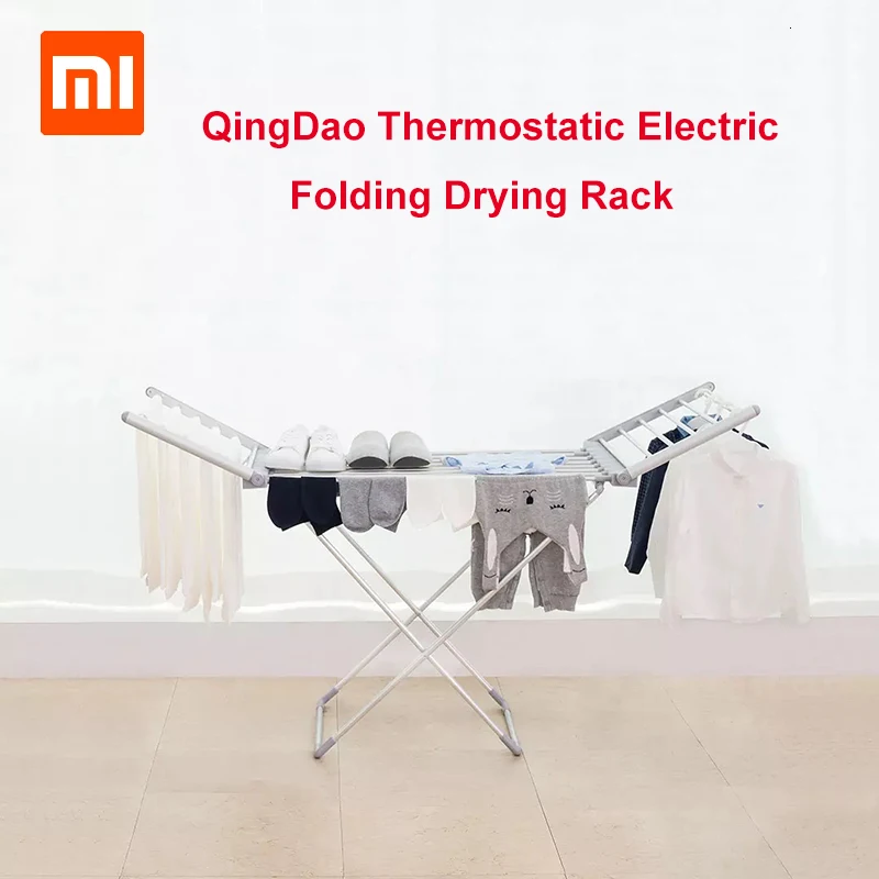 

Xiaomi Qindao Smart Hanger Machine With Dryer Thermostatic Electric Folding Drying Rack Quick Drying Airing Rod For Smart Home
