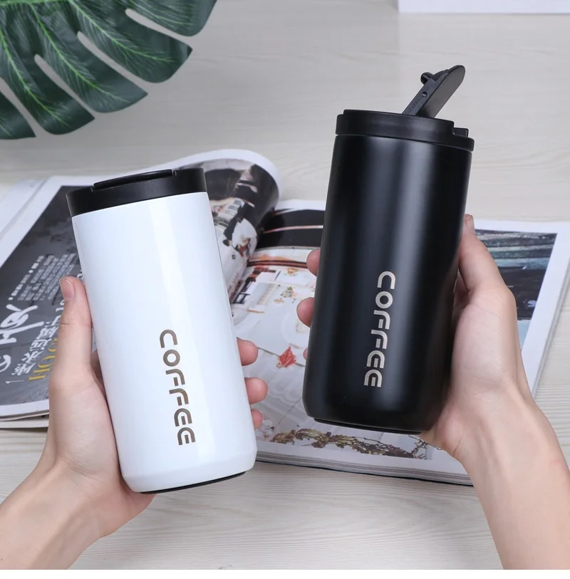 350ml/500ml Double Stainless Steel 304 Coffee Mug Leak-Proof Thermos Mug Travel Thermal Cup Thermosmug Water Bottle For Gifts