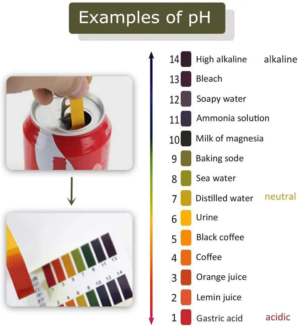 1set = 80 Strips Professional 1-14 pH litmus paper ph test strips water cosmetics soil Acidity test Strips with control card