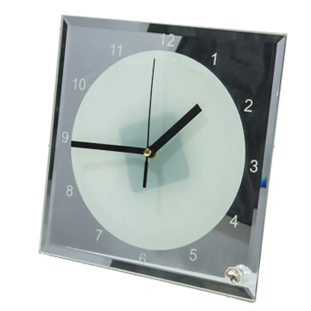 US $46.00 78 x 78 20pcs Sublimation Blank Mirror Edge Glass Photo Frame with Clock