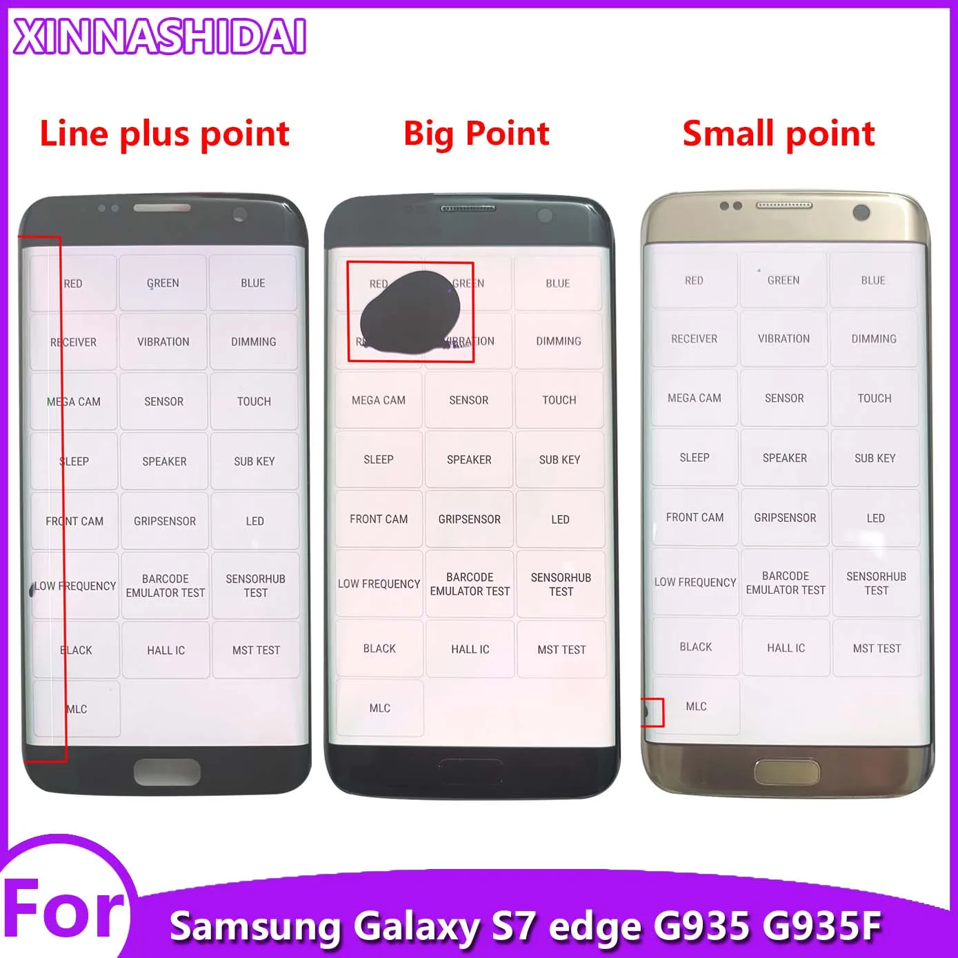 LCD For SAMSUNG Galaxy S7 edge G935 G935F G935FD SM-G935FD Display Touch Screen Digitizer Assembly Replacement With Black dots | Мобильные