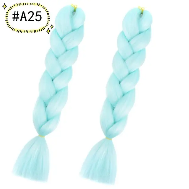 Jumbo Braiding Hair Extensions Kanekalon Braiding Hair 24 Inch Ombre Multiple Tone Colored Synthetic Hair for Women A25