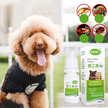 

1pcs 8ml Pets Anti-flea Drops Insecticide Flea Lice Insect Killer Deworming Treat