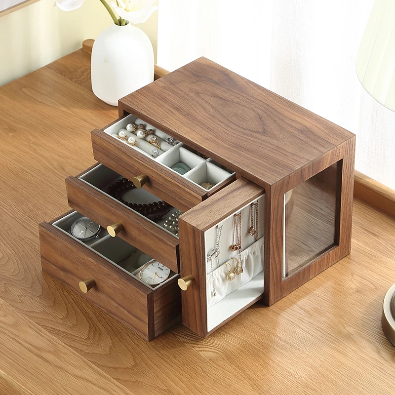 Wooden Jewellery Box Drawers Wooden Jewelry Boxes Drawers New Large