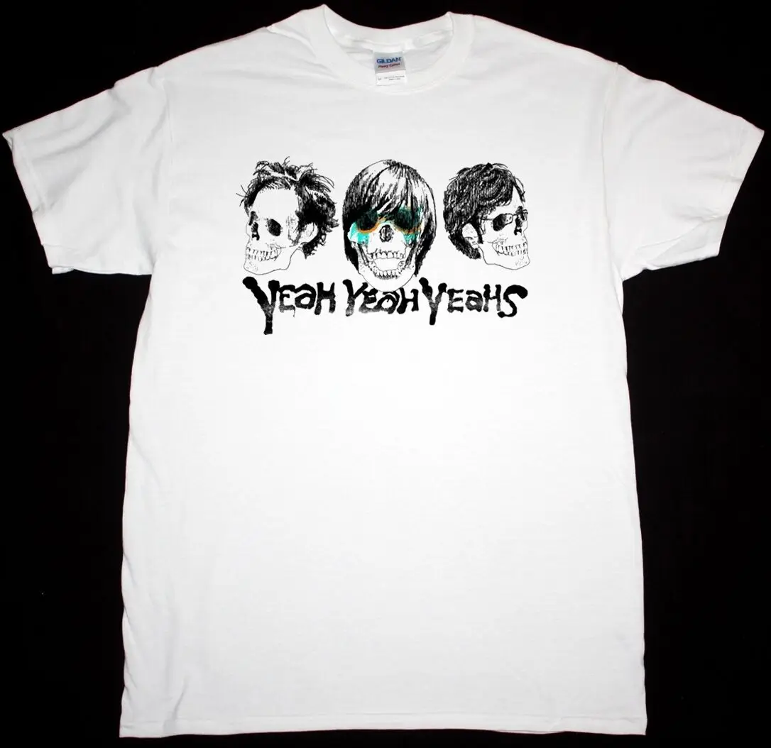 Новая белая футболка с принтом YES Yeah Yeahs Skulls Инди Карен о и дети редкого дизайна |