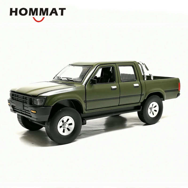 Hommate 1/32 Масштаб Toyota Hilux пикап Грузовик w/анти-ствол танка сплава 1:32 литой под давлением автомобиль игрушечные модели машин игрушечные транспортные средства для детей