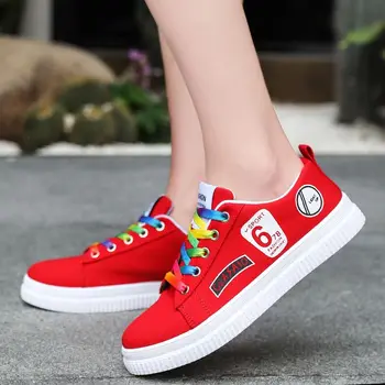 

Summer Women's Sport Shoes Canvas Womens Running Sneakers Breathable Tennis Female Red Sports Shoes Athletic Krasovki Walk B-316