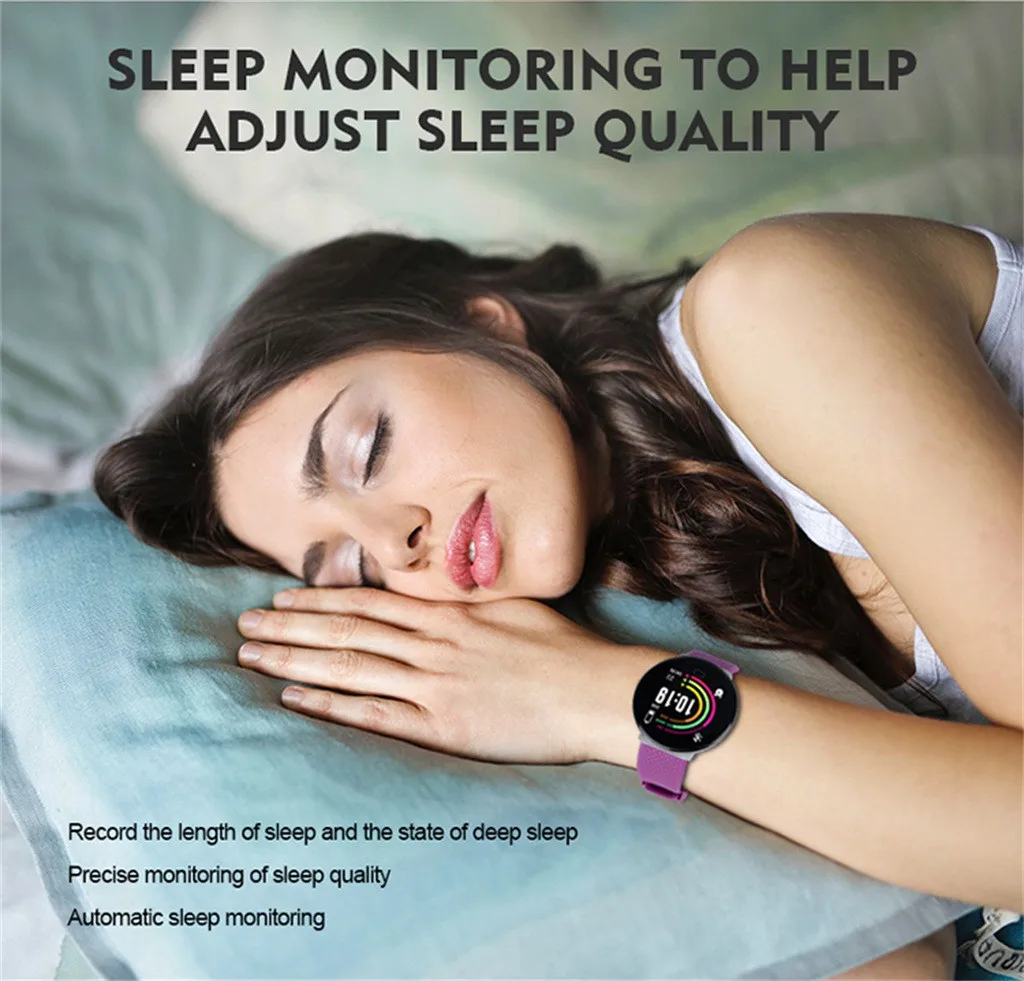 D19 Smart Watch Women Men Smartwatch Quality IP65 Waterproof Blood Pressure Heart Rate FitnessTracker sports Smartwatch  20J24
