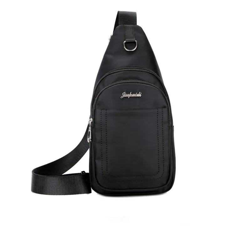 

Jinpine di Nylon Chest Pack Men's Korean-style Fashion Multilayer Men Chest Bag Anti-Spillage Crossbody Bag