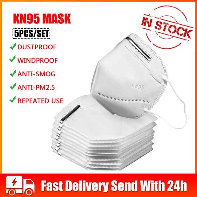 US $12.90  5PCS KN95 5 Layers Mask Antivirus Flu Anti Infection KN95 Masks Particulate Respirator PM2.5 Protec