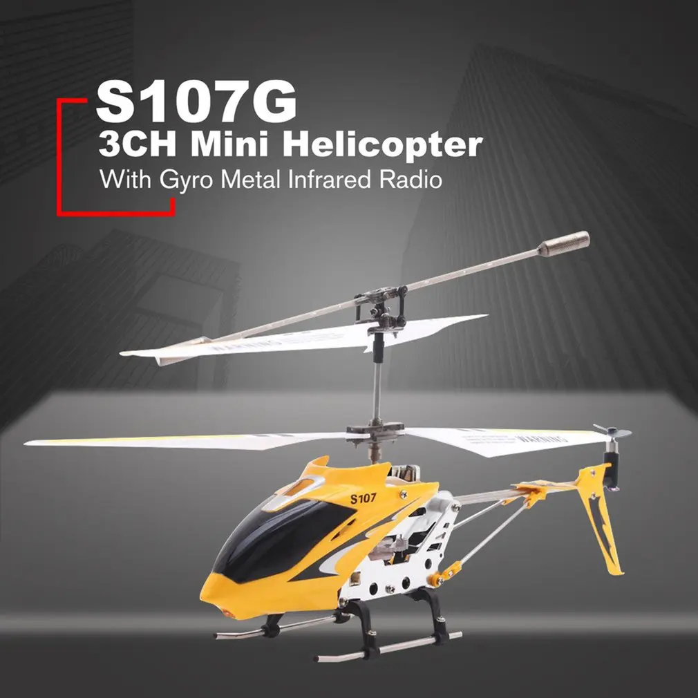 Syma S107G гироскоп металлический инфракрасный радиоприемник 3CH Мини вертолет Радиоуправляемый Летающий Дрон для игрушек подарок RTF