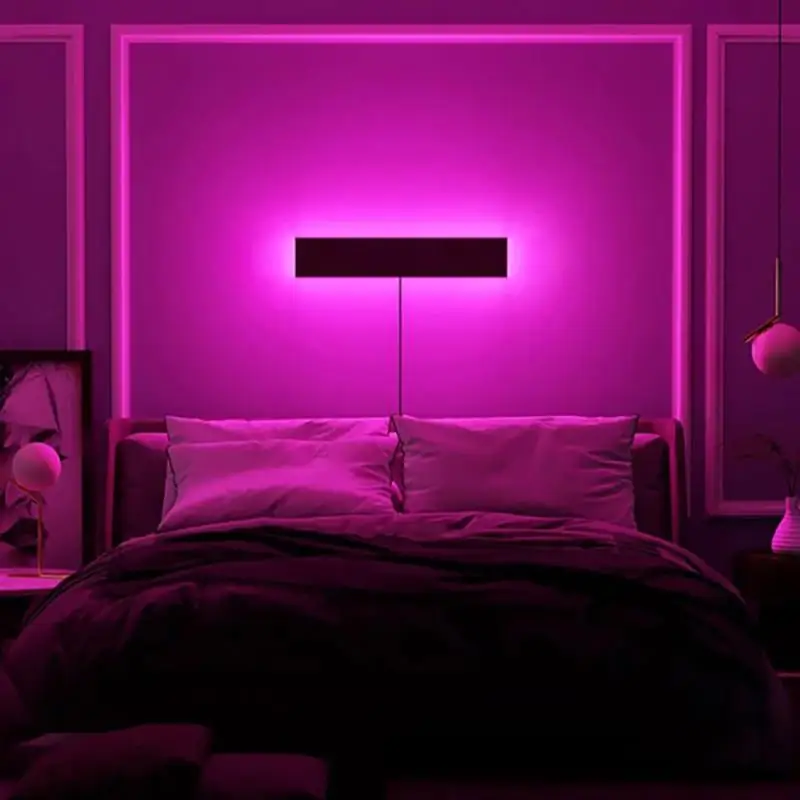 Minimalismus RGB LED Wand Lampen für Wohnzimmer Dekoration Bunte  Schlafzimmer Hause Nacht Wand Leuchtet Aluminium Ultra Dünne Wand Lampe -  AliExpress