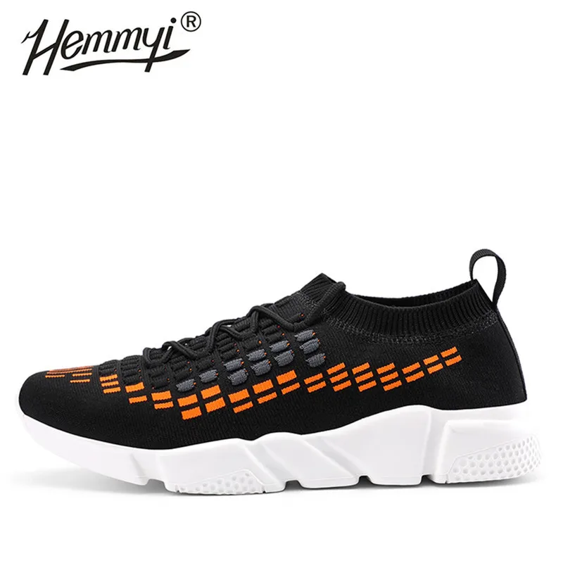 Hemmyi/2019 г. Демисезонная Мужская обувь Flyknit кроссовки дышащие Нескользящие мужские