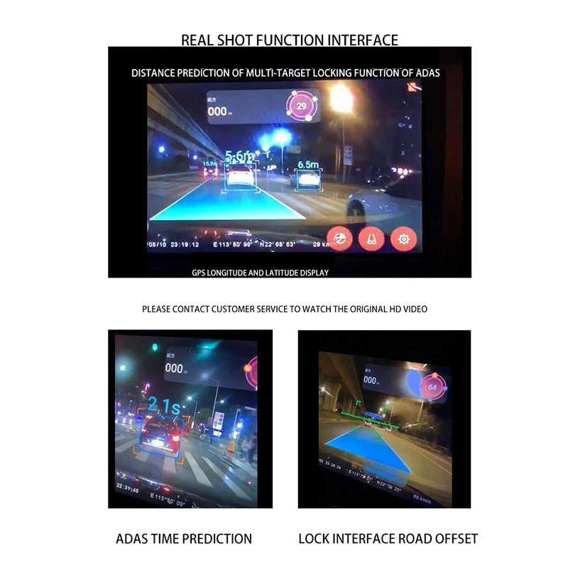 Dash Cam Автомобильный видеорегистратор камера рекордер ADAS g-сенсор Видео Авто рекордер Dash камера