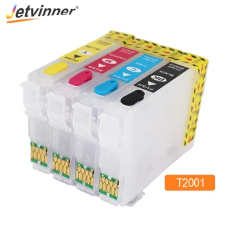

Jetvinner T2001 - T2004 Refillable Ink Cartridge For Epson XP-100 XP-200 XP-300 XP-400 XP-310 WF-2510 WF-2520 WF-2530 Printers