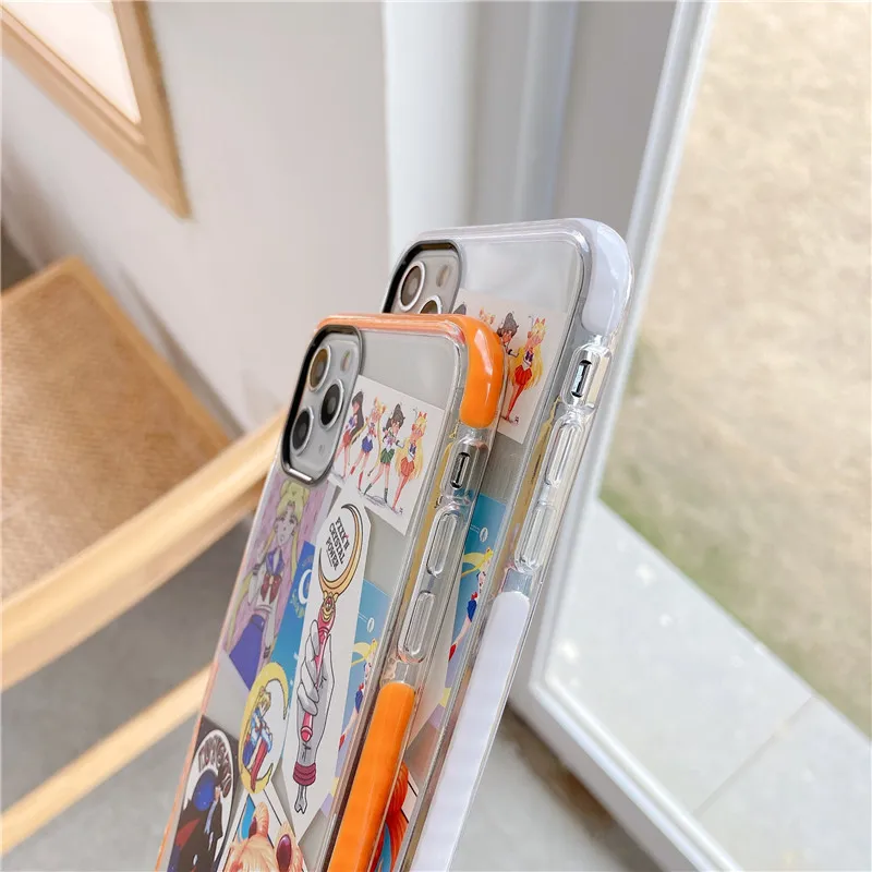 Милый чехол для телефона Сейлор Мун iphone SE 2 7 8 plus 11 Pro max X XR XS Max мягкая задняя крышка