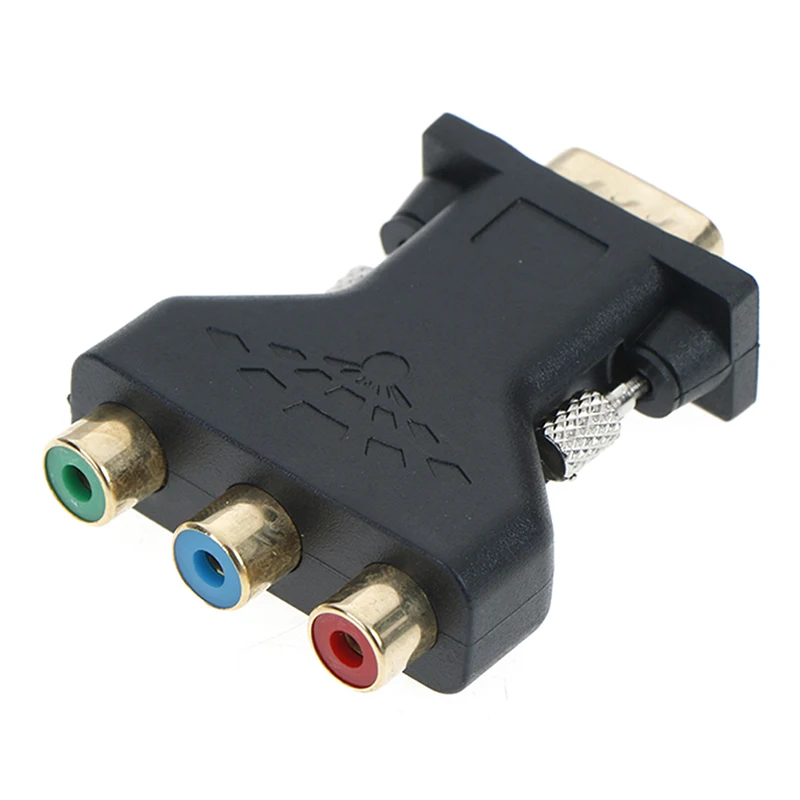 Vga male To 3rca adapter converter 15pin pc computer to projector tv dvd