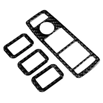 

Carbon fiber Window panel trim Armrest Replacement For Tesla Model X 2014-2019 9 4pcs Auto