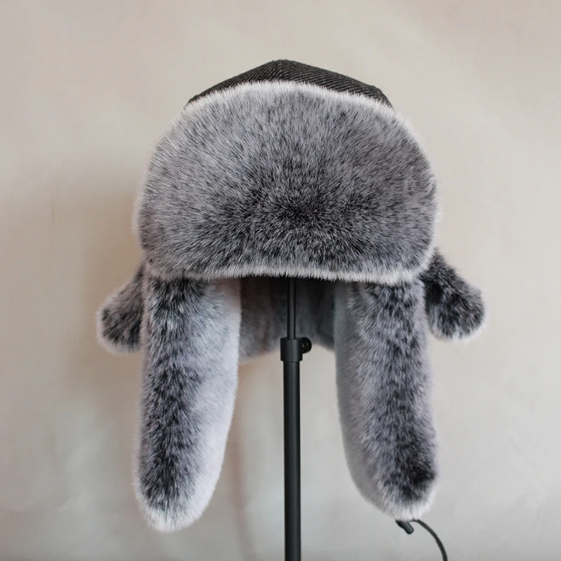 Russian Winter Bomber Hat Ushanka with Ear Flaps Faux Fur Trapper Hat Earflaps Warm Cap for Snow Men Women winter hat fur hat earflap hat faux fur hat