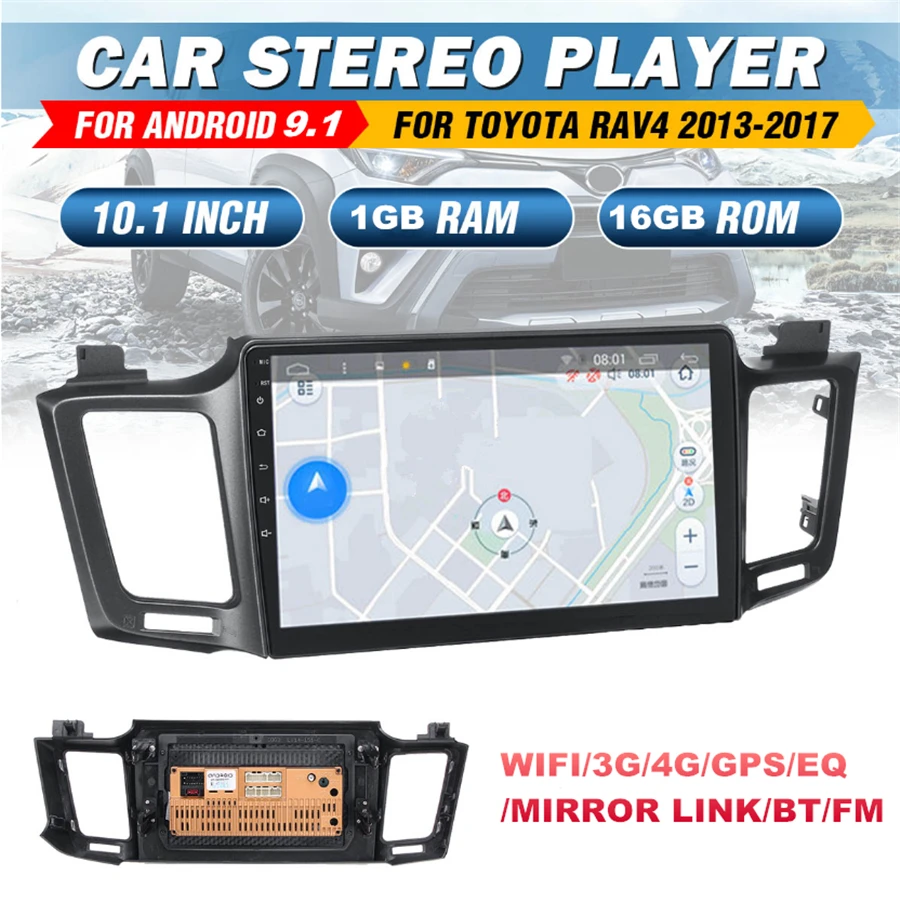 10,1 ''Радио Стерео Android 8,1 gps OBD Зеркало Ссылка wifi для Toyota RAV4 2013