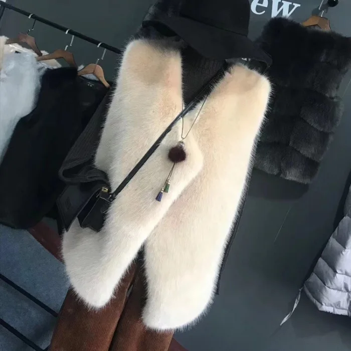 

Korean-style Loose-Fit Waistcoat Imitation Rabbit Fur Vest Short Furry Coat Women's Autumn And Winter