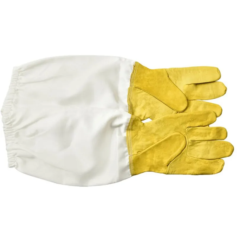 

Benefitbee Beekeeper Prevent Gloves Protective Sleeves Ventilated Professional Anti Bee for Apiculture Beekeeper Beehive Yellow