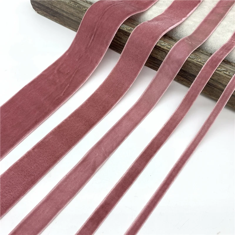 6/10/15/20/25/38mm Velvet Ribbon For Handmade Gift Bouquet Wrapping Home Party Decor