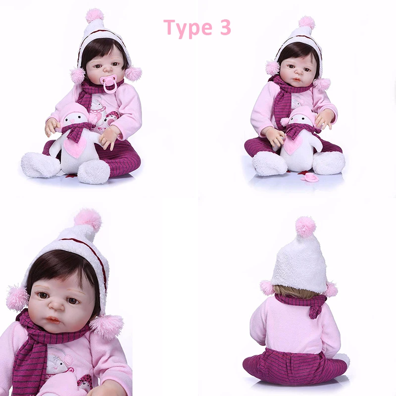 NPK Baby Reborn Doll мальчик живой игрушки для детей милые игрушки для девочек 22 дюймов 55 см мягкий силиконовый корпус Детские куклы подарок на день рождения