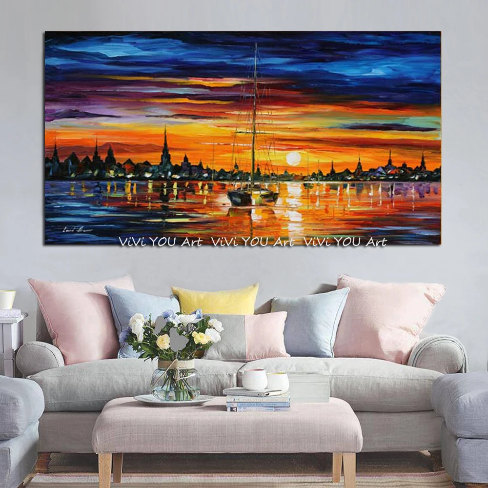Canvas-Painting-Modern-Palette-Knife-Sea-view-sailboat-Oil-Painting-Wall-Pictures-for-Living-Room-Cuadros (1)