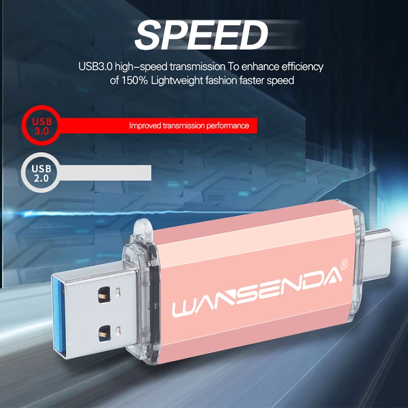 USB флеш накопитель 2 в 1 512 256 128 ГБ|USB флэш-накопители| |