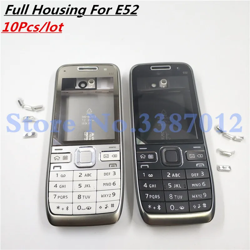 Оригинальный новый полный корпус для Nokia E52 10 шт./лот с английской клавиатурой |