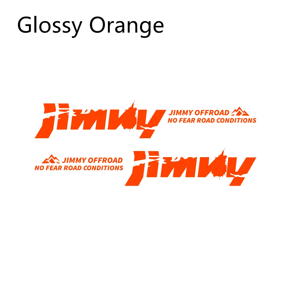 2Pcs For SUZUKI JIMNY Car Side Stickers Vinyl Film Auto 4WD offroad Decals Automobile Decoration Styling Car Tuning Accessories - Название цвета: Glossy Orange