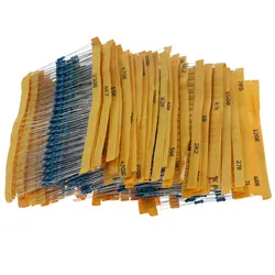 Pçs/lote 3120 156 valores 1/4w 0.25w 1% resistores de filme de metal conjunto de pacotes variados kits de resistores sortidos resistores fixos