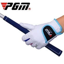 PGM противоскользящие детские перчатки для гольфа, для мальчиков и девочек, для спорта на открытом воздухе, бренд PGM, тканевые перчатки из сверхтонкого волокна, дышащие, размер 14-17