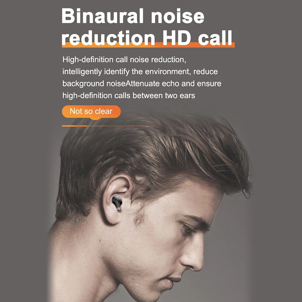 Aoogoor T5 TWS Bluetooth 5 0 Wireless Waterproof Noise Reduction Earphones For IPhone Supports Smart touch Operation