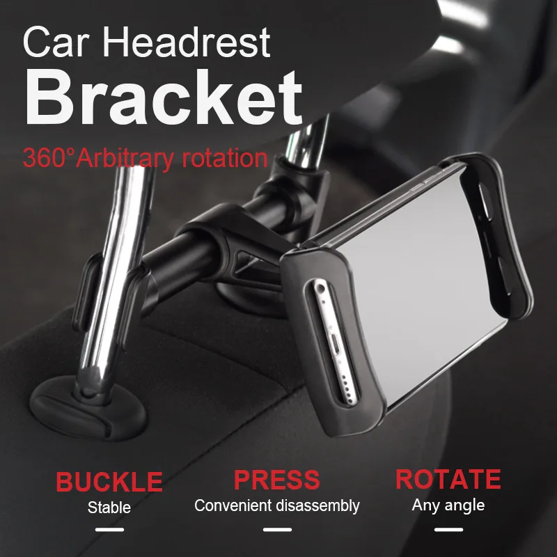 Car Backseat Headrest Phone Mount Stand Holder Bracket for 4 11in