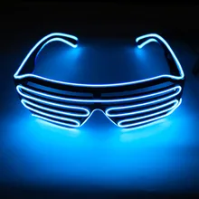 Неоновые вечерние очки EL Wire неоновые светодиодные очки бокалы с подсветкой Rave костюм вечерние диджей солнцезащитные очки декоративное украшение для Хэллоуина