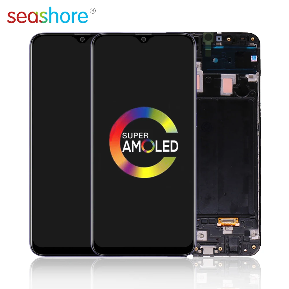 6," AMOLED для samsung Galaxy A30s ЖК сенсорный экран дигитайзер в сборе для samsung A30s дисплей с рамкой Замена SM-A307