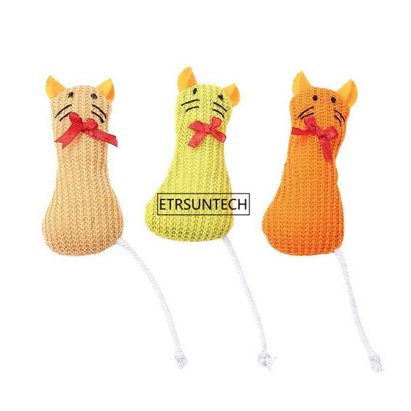100pcs Teeth Grinding Toys Funny Interactive Plush Cat Toy Pet Kitten