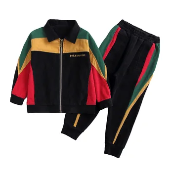 

Keelorn Kids Boys Autumn Thin Casual Outfits Letter Print Zipper Jackets and Patchwork Pants Boys Casual Suits 4-15 Years