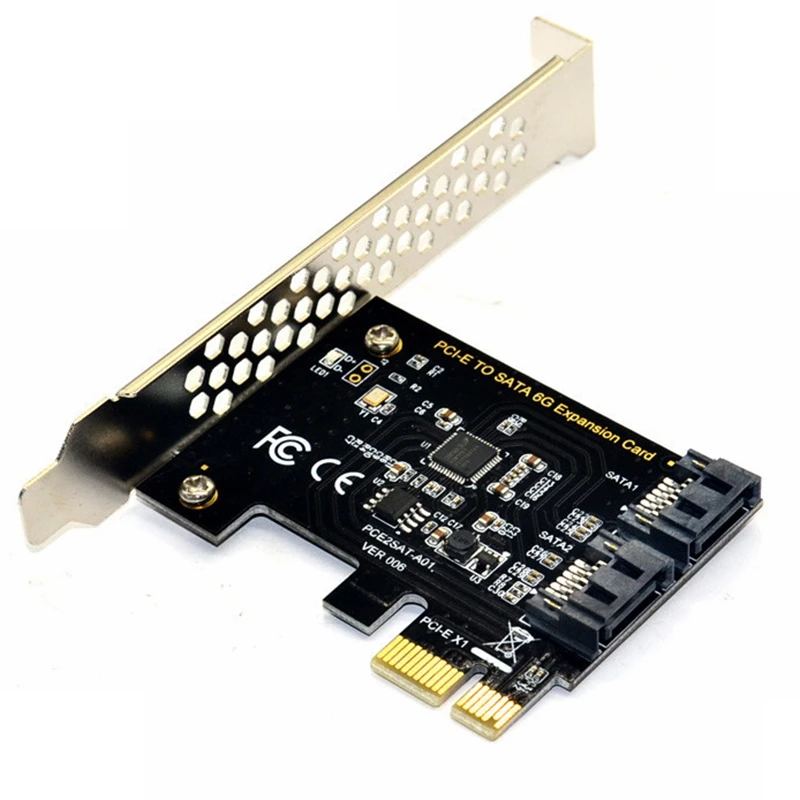 PCI Express SATA 3 плата контроллера, 2 порта PCIe SATA III 6 ГБ/сек. внутренний адаптер конвертер для настольного ПК поддержка ssd и HDD wit