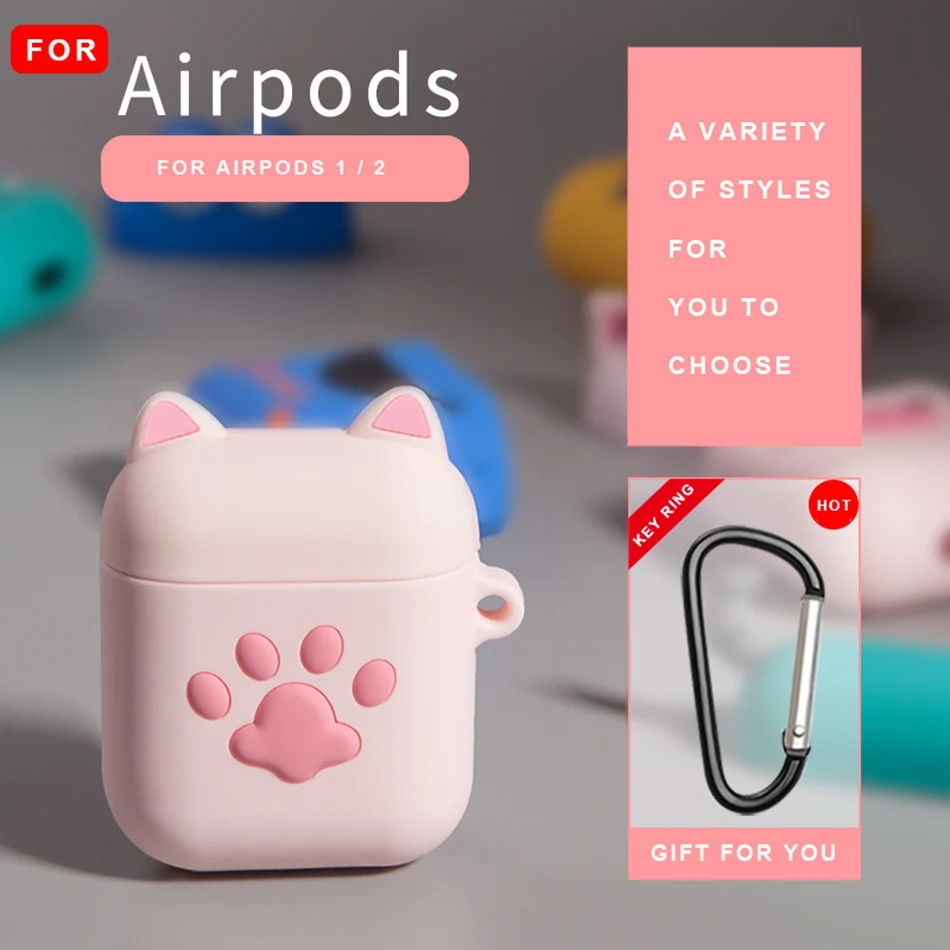 3D чехол для наушников Airpods, силиконовый чехол с милым рисунком Ослика, чехол для наушников Apple Air pods, чехол для наушников, аксессуары - Цвет: 19U