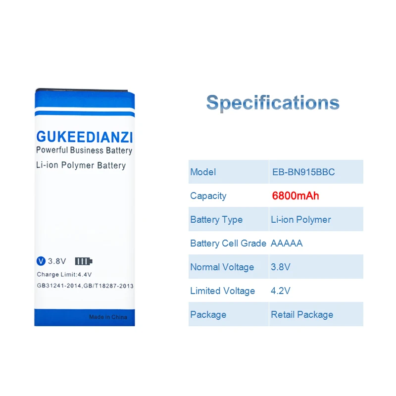 EB-BN915BBC 6850 мАч телефон заменить Батарея для samsung Galaxy Note Edge N9150 N915K N915L N915S N915X SM-N915 N915A N915D N915F