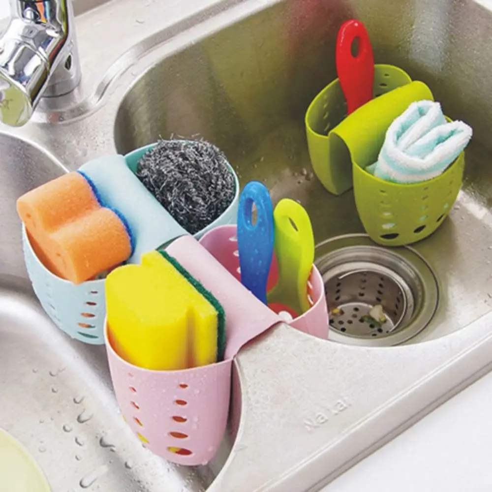 

1 pcs Hanging Drain Bag Basket For Bath Storage Organizer Sponge Tableware Sink Storage Hanger Bathroom Kitchen Tools Accessory