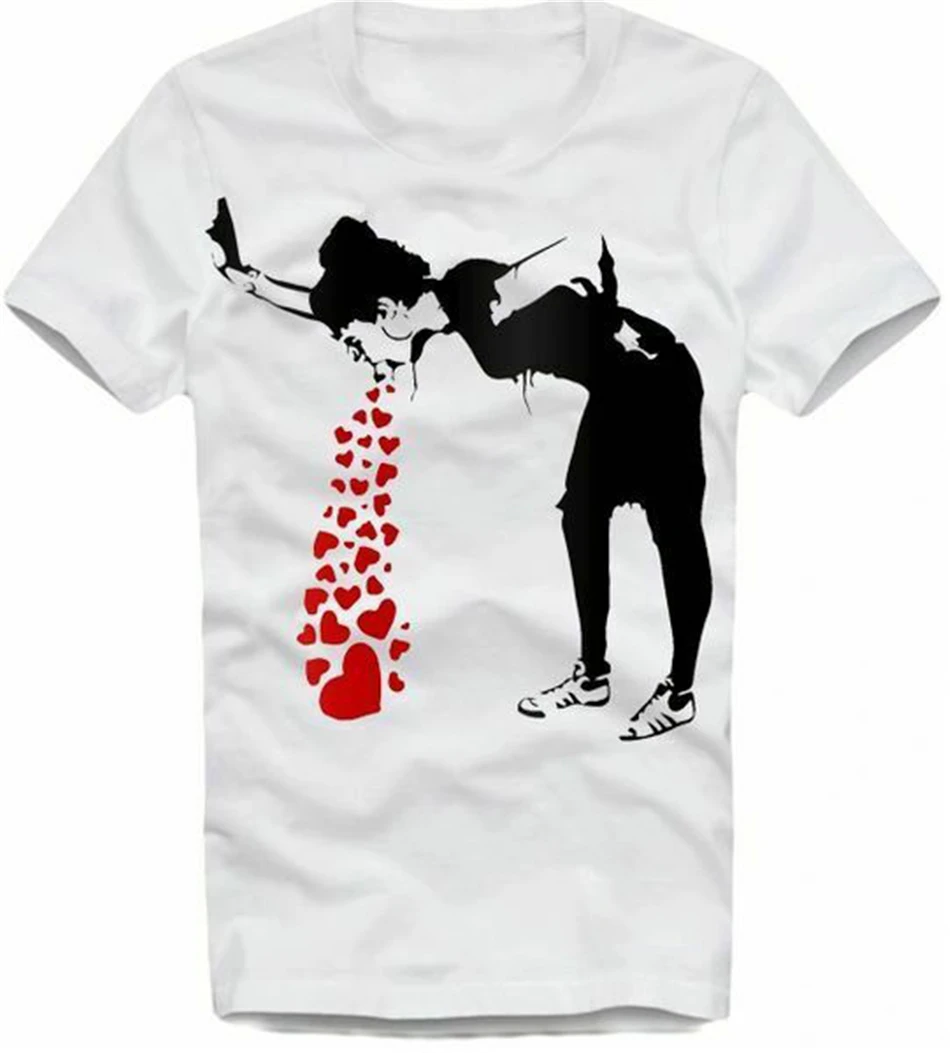 E 1 Syndicate футболка Lovesick Banksy Heartbreak сердце рвота Любовь Сердце 4690 брендовая одежда